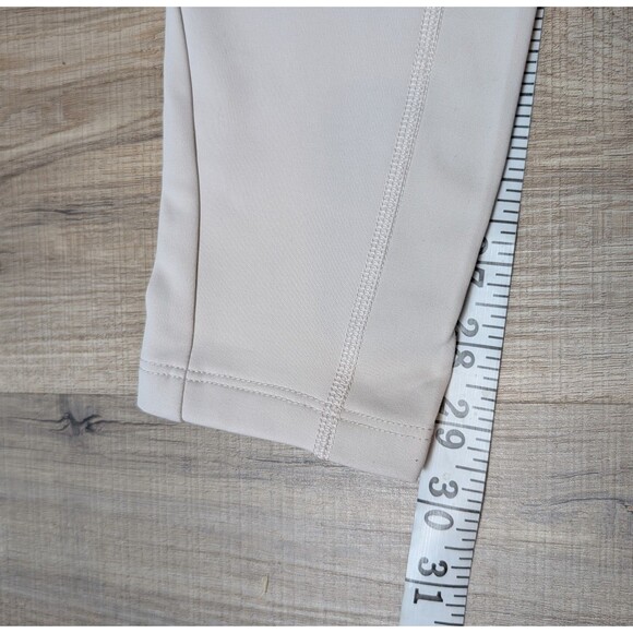 Athleta Peak Hybrid Fleece Size XXS Birch Grey Tight Winter Sport Pockets - Picture 11 of 11